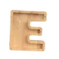 Wooden Piggy Bank Personalized Letters Coin Bank Wooden Money Box - E