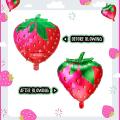 10pcs Strawberry Balloons Sweet Strawberry Foil Mylar Balloons