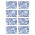 8x Blue and White China Style Cotton Linen Placemats(style 3)