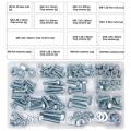 Hex Bolt M6 M8 M10 and Hexagon Nut and Washer Set, 128 Pieces