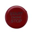 Abs Car Engine Button Cover Trim for Alfa Romeo Giulia Stelvio (red)