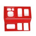 Car Red Abs Interior Headlight Switch Button Frame Cover