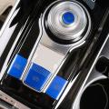 4pcs Car Central Control Gear Button Sticker Cover Trim Panel Blue