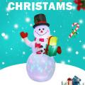 Christmas Inflatable Snowman Led Light Xmas Toy Ornament -eu Plug