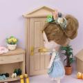 1:12 Dollhouse Diy Wooden Window Door for Dollhouse Furniture