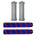 4pcs Roller Brush Hepa Filter for Tineco A10/a11 Hero A10/a11 Vacuums
