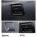 Carbon Fibre Car Copilot Glove Box Handle Bowl Cover Trim Decor