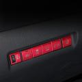 For Toyota Car Headlight & Warning Light Button Sticker,red