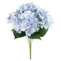 3x Artificial Flowers Silk 7 Big Head Hydrangea Bouquet Blue