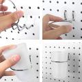 6 Sets Pegboard Bins with Rings Hooks with Pegboard Cups Transparent