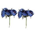 6pcs/lot Silk Cloth Bouquet Decorative(royal Blue Purple Heart)