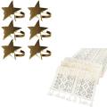 6 Pcs Five-pointed Star Napkin Ring for Holiday Parties, Dinners,etc