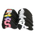 10pcs/ Set Neoprene Golf Club Iron Cover Headovers Fit All Brands D