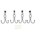 4 Pack Heavy Duty Over Door Double Hooks for Hanging Towels,clothes
