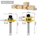 2 Pc 8mm Shank Tongue & Groove Joint Assembly Router Bit Set