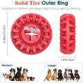 Toy for Durable Natural Rubber Indestructible Dog Toys Treat-black