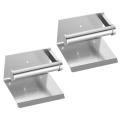 2x Toilet Paper Holder with Shelf Wall Mounted Decorative Silver