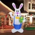 190cm Inflatable Easter Bunny Cute Rabbit Led Lamp Inflatable-uk Plug