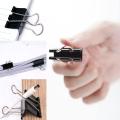 120pcs Large Binder Clips for Paper Metal Clip Office School (black)