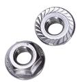 75 Pcs 304 Stainless Steel Serrated Flange Metric Hex Lock Nuts M6