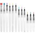 12 Pcs Water Color Brush Pen Set, Water Soluble Colored Pencil
