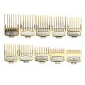 Oil Head Clippers Colorful Hairdressing Tool Limit Comb 10pcs,golden