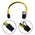 4pcs 6pin Male to 8 Pin (6+2) Male Pcie Adapter Power Cable 50cm