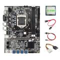 B75 Eth Miner Motherboard 8xpcie to Usb+i3 2120 Cpu+switch Cable