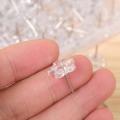 200pcs Clear Push Pins Plastic Thumb Tacks Flat Flower Pins