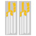 2x Pvc Reflective Stickers for Ninebot (yellow Yellow White)