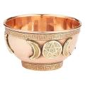Triple Moon Copper Offering Bowl 3inch, for Altar Use, Ritual Use