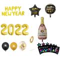 Happy New Years Balloons Set for New Years Decorations-gold