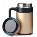 500ml Thermal Mug Stainless Steel Vacuum Flasks with Handle Gold