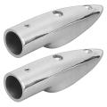 2pcs 7/8in Boat Handrail End 316 Stainless Steel Hardware for Marine