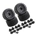 4pcs 1/10 Truck Tire 12mm&14mm Wheel Hex for Traxxas Hsp Hpi Rc Car,3