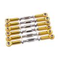 6pcs 71-86mm Aluminum Steering Linkage for Rc 1/10 Redcat-gold