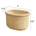 Handmade Rattan Storage Oval Baskets for Bedroom Bathroom Office