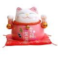 Lucky Cat Ornaments Savings Piggy Bank Ceramic Lucky Cat Pink