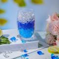1.1lb/500g Fake Ice Square S Acrylic Stones Blue 0.55 X 0.43 Inch