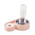 Dog Bowl Anti-wet Mouth Dual-use Pet Bowl Cat Automatic Water (pink)