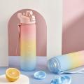 1100ml Fashion Water Bottle Color Change Design Plastic Bottles Pink