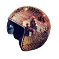 Disco Ball Helmet with Retractable Visor (rose Gold)