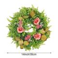 Artificial Rose Flower Wreath for Front Door Wall Wedding Party Decor