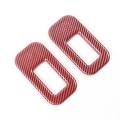 Car Safety Seat Fixing Buckle Trim Cover Stickers Red Carbon Fiber
