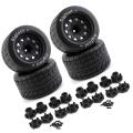 4pcs 1/10 Truck Tire 12mm&14mm Wheel Hex for Traxxas Hsp Hpi Rc Car,1