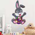 Easter Party Supplies Colored Eggs Diy Felt Rabbit Venue Props Gray