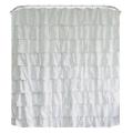 Waterproof Corrugated Edge Shower Curtain Ruffle Curtain Decoration