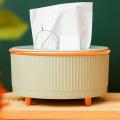 Home Tissue Box Desktop Kitchen Napkin Holder Storage Container White