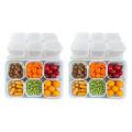 2x Food Storage Set with Lids - for Pantry Organization and Storage