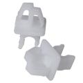 Auto Car White Plastic Hood Prop Rod Support Clips 20 Pcs